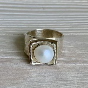 Silver Pearl Ring by Silpada